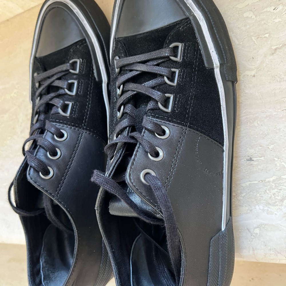 Like new Stylish Black Suede All Saints sneaker